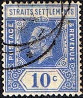 Straits Settlements 1921 King George V Head SG 230 Fine Used