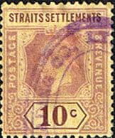 Straits Settlements 1921 King George V Head SG 231 Fine Used