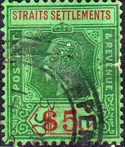 Straits Settlements 1921 King George V SG 240a Fine Used