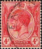 Straits Settlements 1921 SG 222 King George V Head Fine Used