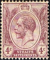 Straits Settlements 1921 SG 223 King George V Head Fine Mint