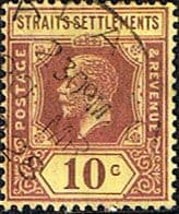 Straits Settlements 1921 SG 231a King George V Head Fine Used