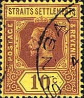 Straits Settlements 1921 SG 231ba King George V Head Fine Used