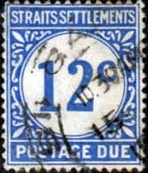 Straits Settlements 1924 Postage Due Stamps SG D6 Fine Used