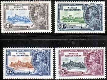 Straits Settlements 1935 King George V Silver Jubilee Set Fine Mint
