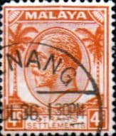 Straits Settlements 1936 SG 262 King George V Head Fine Used
