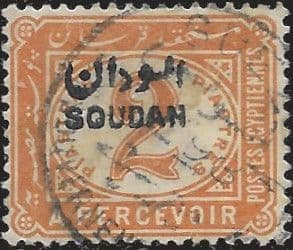Sudan 1897 SG  D4 Egypt Post Due Overprint Fine Used