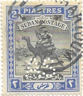 Sudan 1913 Camel Postman Army Service Punctured AS SG A 22 Fine Used