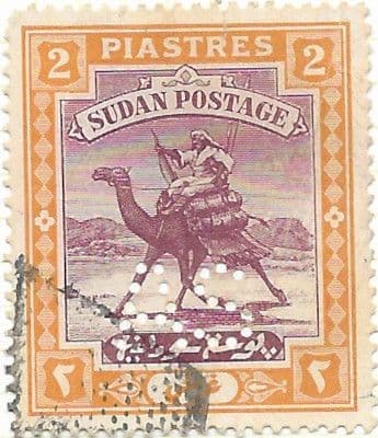 Sudan 1913 Camel Postman Army Service Punctured AS SG A 23 Fine Used