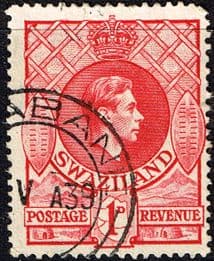Swaziland 1938 King George VI SG 29a Fine Used