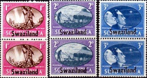 Swaziland 1946 King George VI Victory Set Vertical Fine Mint