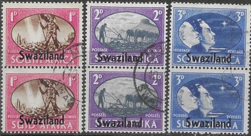 Swaziland 1946 King George VI Victory Set Vertical Fine Used