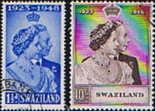 Swaziland 1948 King George VI Royal Silver Wedding Set Fine Used