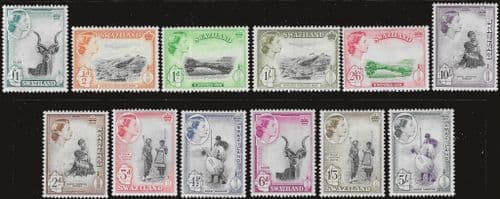 Swaziland 1956 Center in Black  Set Fine Mint