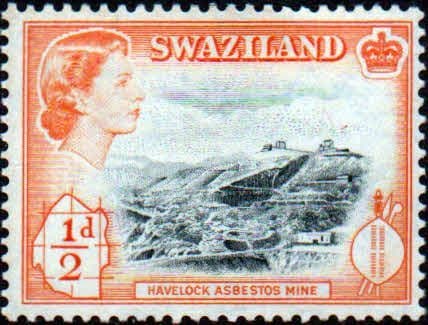 Swaziland 1956 Havloc Asbestos Mine SG 53 Fine Mint