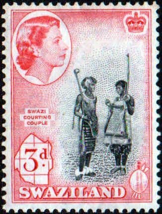 Swaziland 1956 Swazi Courting Couple SG 56 Fine Mint
