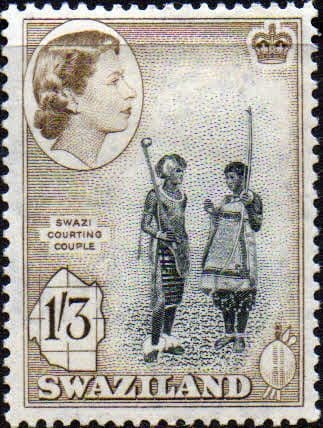 Swaziland 1956 Swazi Courting Couple SG 60 Fine Mint