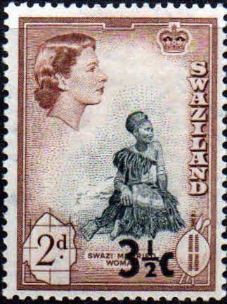 Swaziland 1961 SG 70 Swazi Married Woman Decimal Surcharge Fine Used