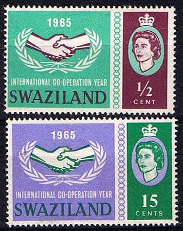 Swaziland 1965 International Co-operation Year Set Fine Used