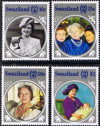 Swaziland 1985 Queen Mother Life and Times Set Fine Mint