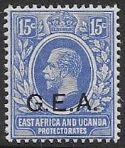 Tanganyika 1917 King George V G E A Overprint SG  51 Fine Mint
