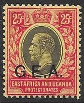 Tanganyika 1917 King George V G E A Overprint SG  52 Fine Mint