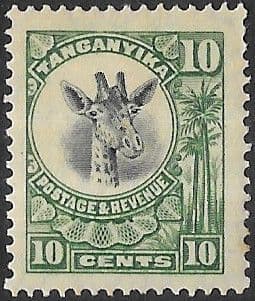 Tanganyika 1922 Giraffe SG 75 Fine Mint