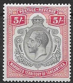 Tanganyika 1927 King George V SG 105 Fine Mint