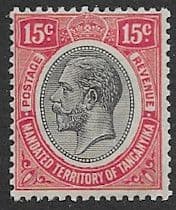 Tanganyika 1927 King George V SG  95 Fine Mint