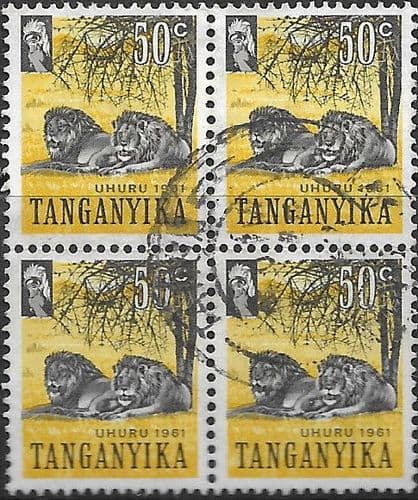 Tanganyika 1961 Independence Block of 4 SG 113 Fine Used