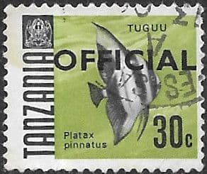 Tanzania 1967 Fish SG O24 Official Fine Used