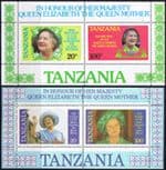Tanzania 1985 Queen Mother Life and Times Miniature Sheets Set Fine Mint