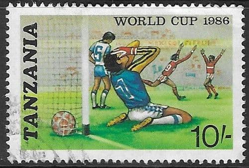 Tanzania 1986 World Cup Football SG 496 Fine Used