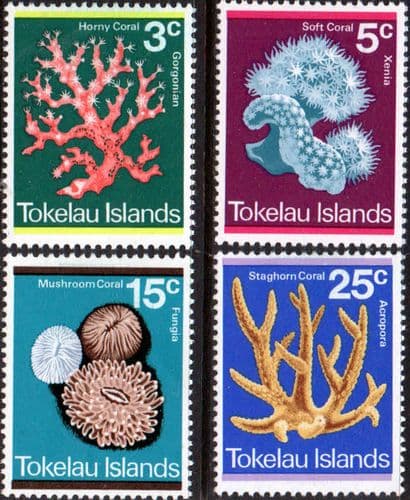 Tokelau 1973 Coral Set Fine Mint