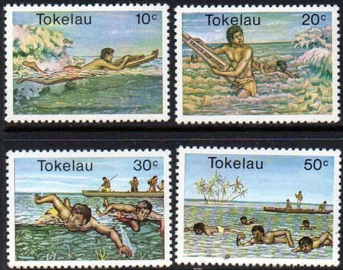 Tokelau 1980 Water Sports Set Fine Mint