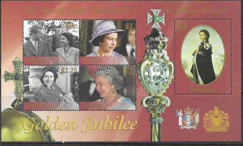 Tokelau Islands 2002 Golden Jubilee Miniature Sheet Fine Mint