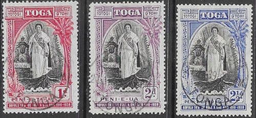 Tonga 1938 Queen Salote Accession Set Fine Used