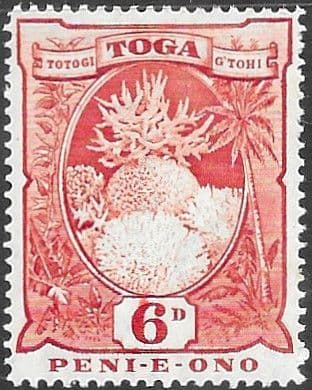 Tonga 1942 SG 79 Coral Fine Mint