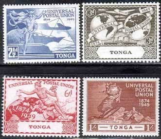 Tonga 1949 Universal Postal Union Set Fine Mint
