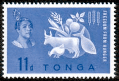 Tonga 1963 Freedom From Hunger Fine Mint