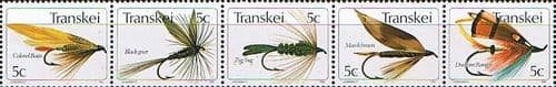 Transkei 1980 Fishing Flies Strip Fine Mint