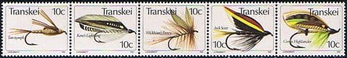 Transkei 1981 Fishing Flies Strip Fine Mint