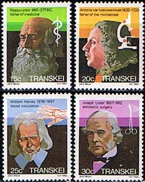 Transkei 1982 Celebrities of Medicine Movement Set Fine Mint