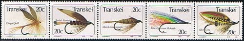 Transkei 1984 Fishing Flies Strip Fine Mint