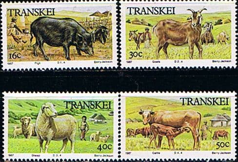 Transkei 1987 Domestic Animals Set Fine Mint
