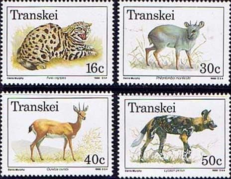 Transkei 1988 Endangered Animals Set Fine Mint