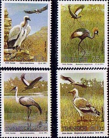 Transkei 1991 Endangered Birds Set Fine Mint