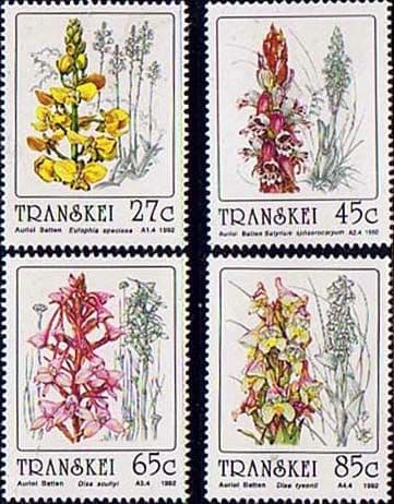 Transkei 1992 Orchids Set Fine Mint