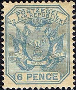 Transvaal 1895 SG 210 Coat of Arms Wagon with Pole and Flags Fine Mint