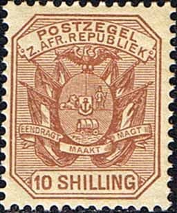 Transvaal 1895 SG 212a Coat of Arms Wagon with Pole and Flags Fine Mint